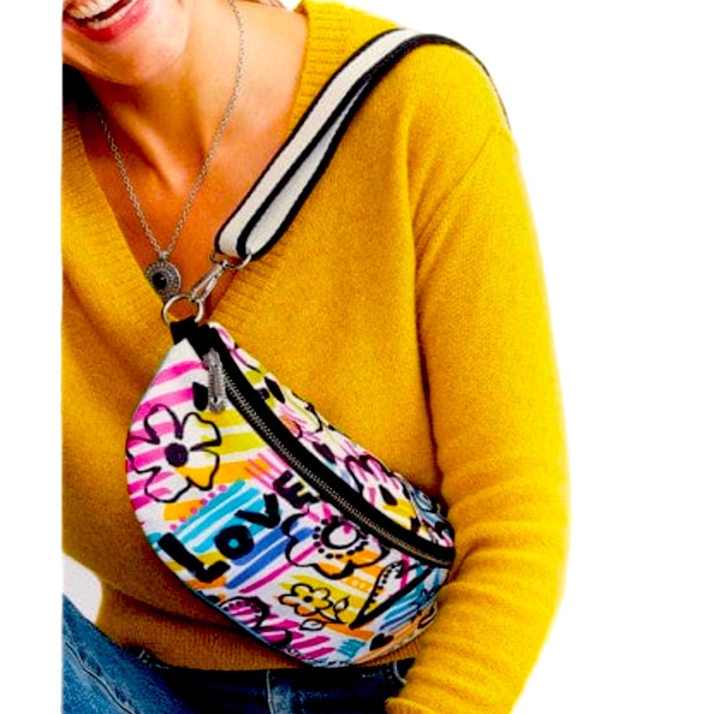 Brighton Graffiti Love Crossbody Belt Bag Fanny Pack NWT